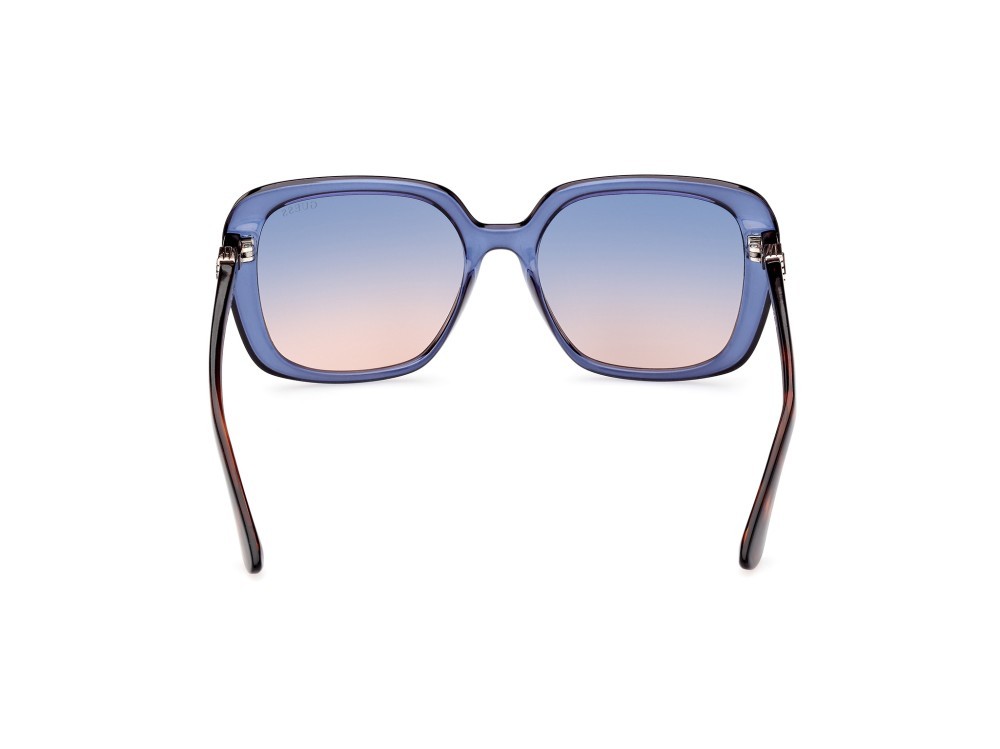 Occhiali da sole Guess GU7863 (90W) colore blu lucido forma quadrato lenti blu grad.