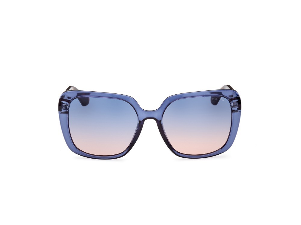Occhiali da sole Guess GU7863 (90W) colore blu lucido forma quadrato lenti blu grad.