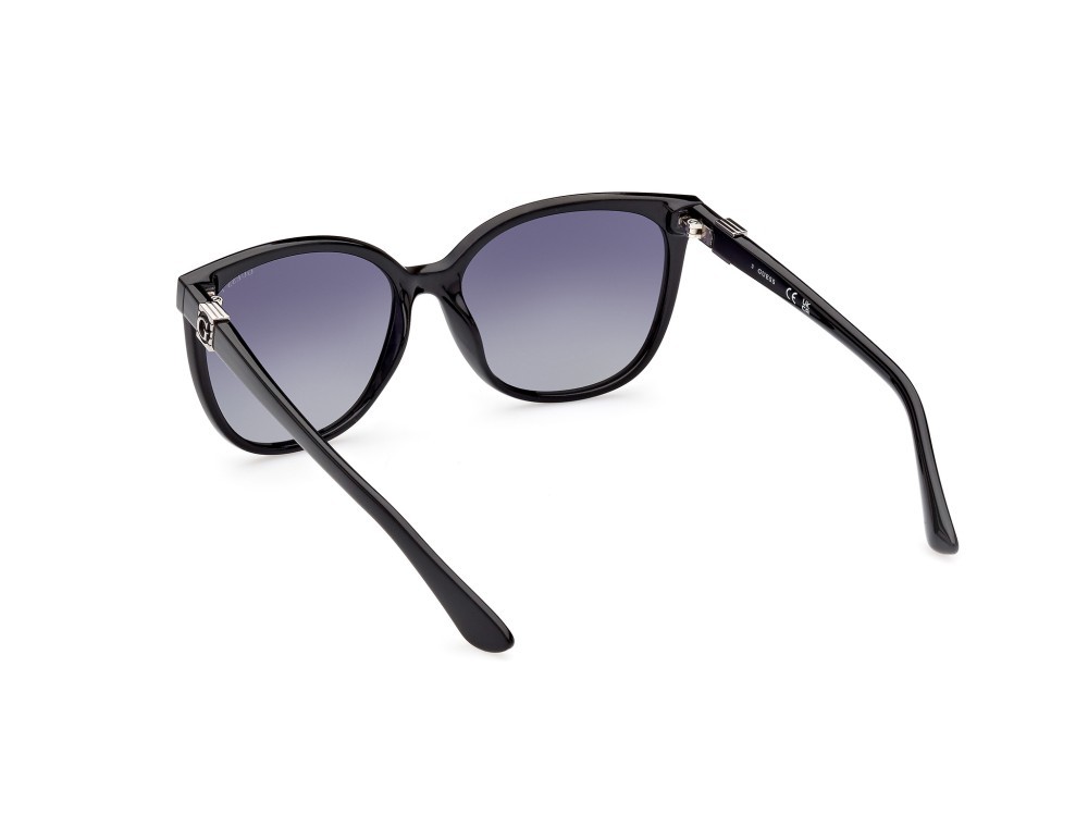 Occhiali da sole Guess GU7864 (01D) colore nero lucido forma rotondo lenti fumo polar.
