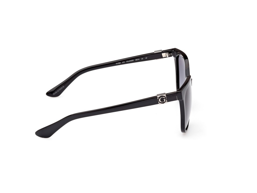 Occhiali da sole Guess GU7864 (01D) colore nero lucido forma rotondo lenti fumo polar.
