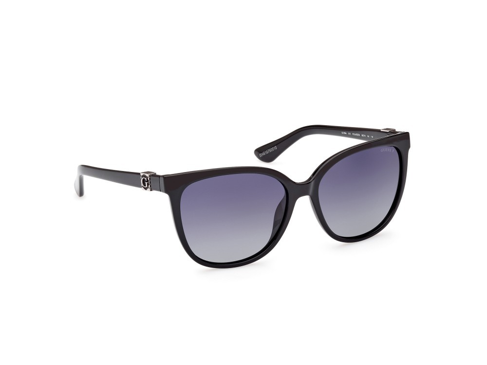 Occhiali da sole Guess GU7864 (01D) colore nero lucido forma rotondo lenti fumo polar.