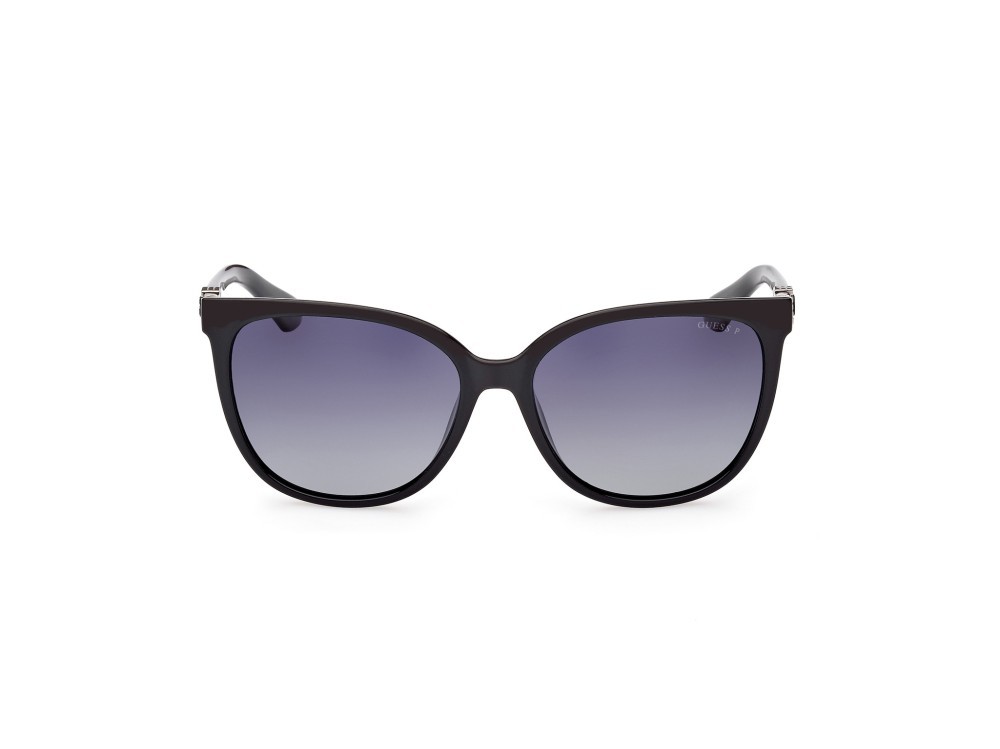 Occhiali da sole Guess GU7864 (01D) colore nero lucido forma rotondo lenti fumo polar.