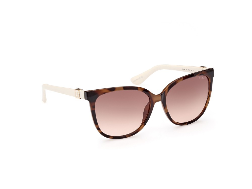Occhiali da sole Guess GU7864 (53F) colore avana bionda forma rotondo lenti marrone grad.