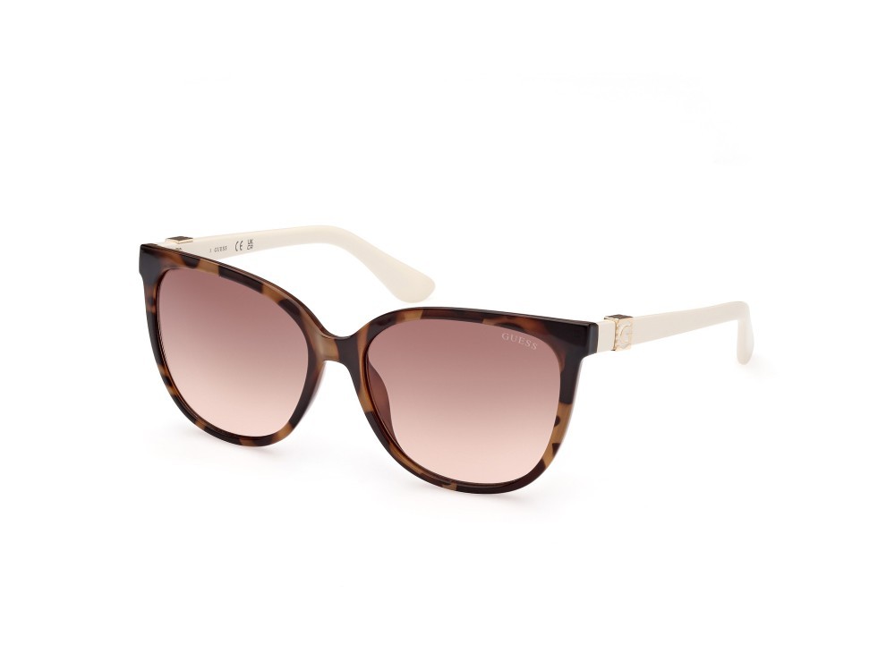 Occhiali da sole Guess GU7864 (53F) colore avana bionda forma rotondo lenti marrone grad.