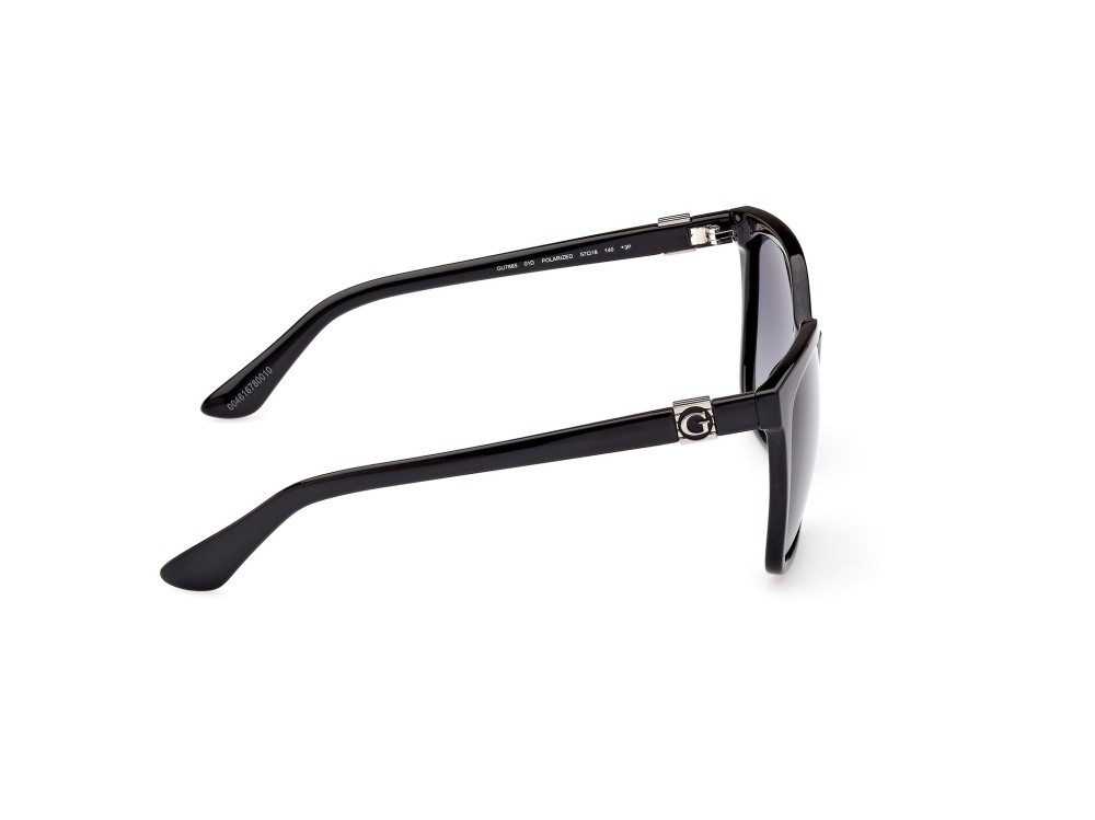 Occhiali da sole Guess GU7865 (01D) colore nero lucido forma quadrato lenti fumo polar.