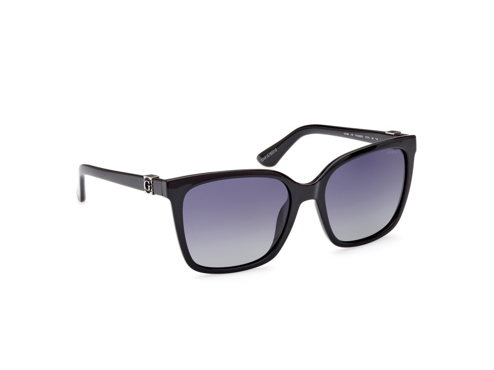 Occhiali da sole Guess GU7865 (01D) colore nero lucido forma quadrato lenti fumo polar.