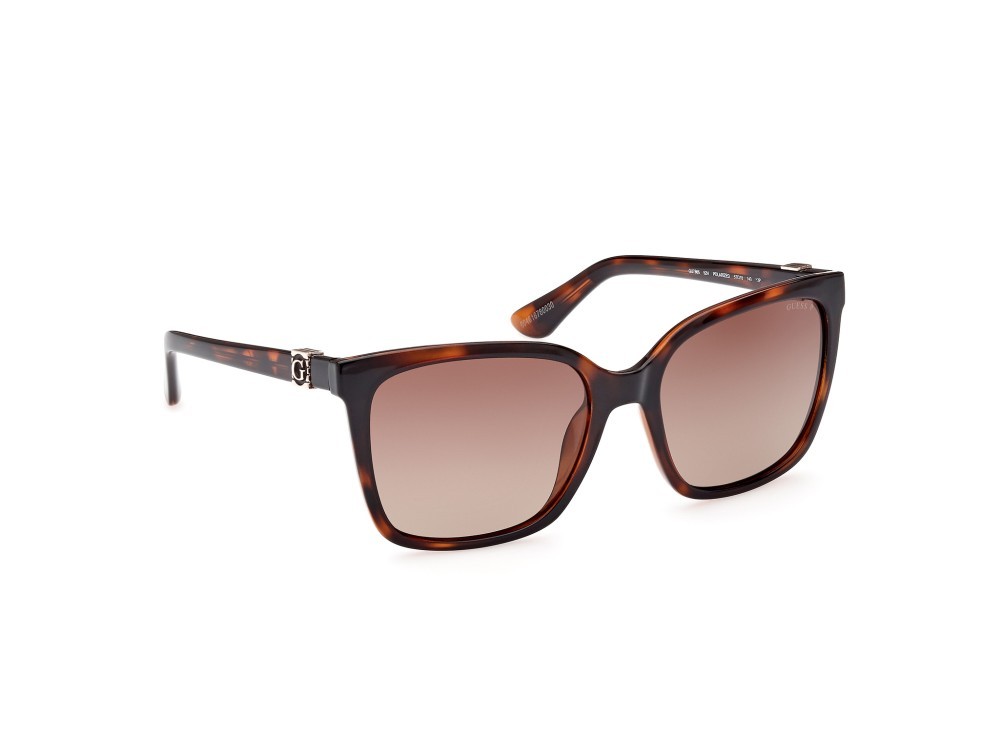 Occhiali da sole Guess GU7865 (52H) colore avana scura forma quadrato lenti marrone polar.