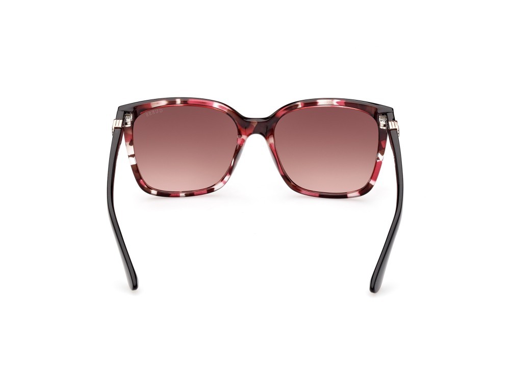 Occhiali da sole Guess GU7865 (55T) colore avana colorata forma quadrato lenti bordeaux grad.