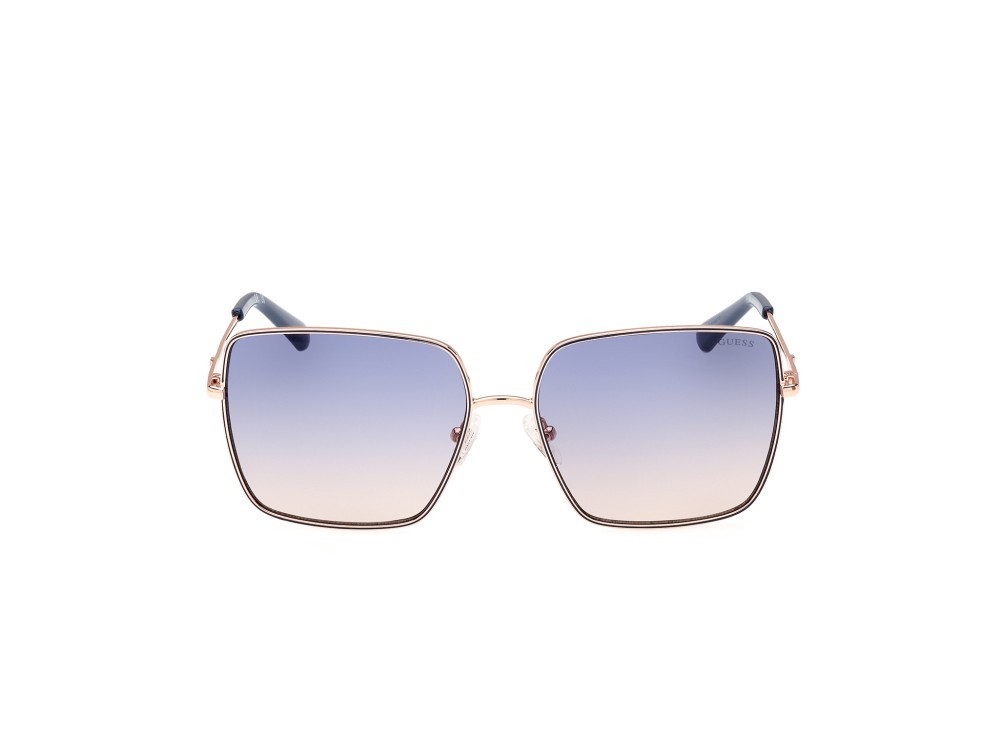 Occhiali da sole Guess GU7866 (28W) colore oro rosè lucido forma quadrato lenti blu grad.