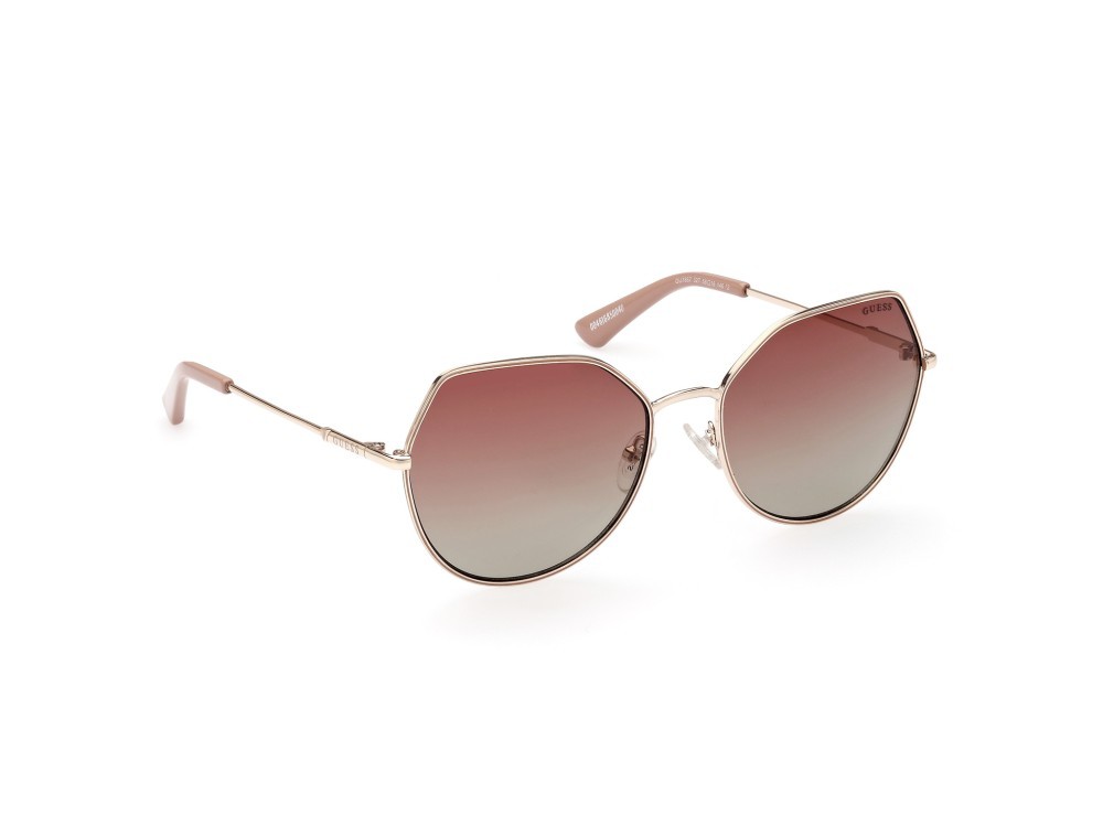 Occhiali da sole Guess GU7867 (32T) colore oro forma geometrico lenti bordeaux grad.