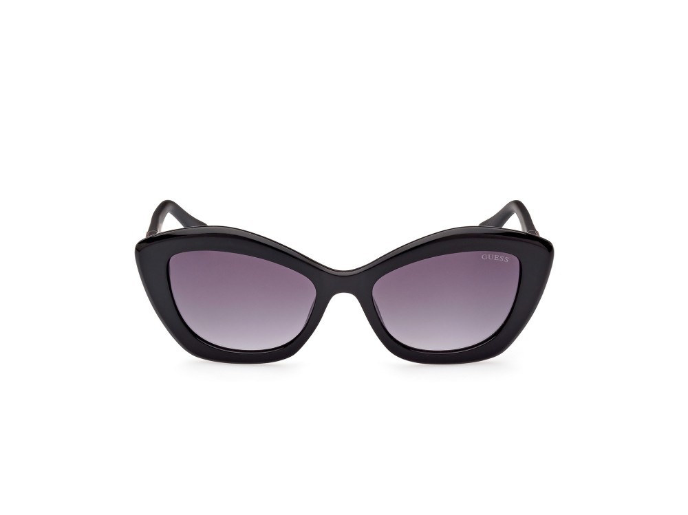 Occhiali da sole Guess GU7868 (01B) colore nero lucido forma cat eye lenti fumo grad.