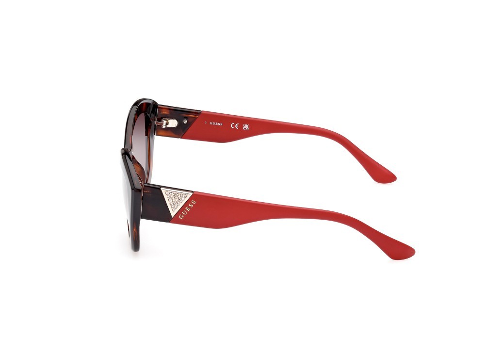 Occhiali da sole Guess GU7868 (52F) colore avana scura forma cat eye lenti marrone grad.