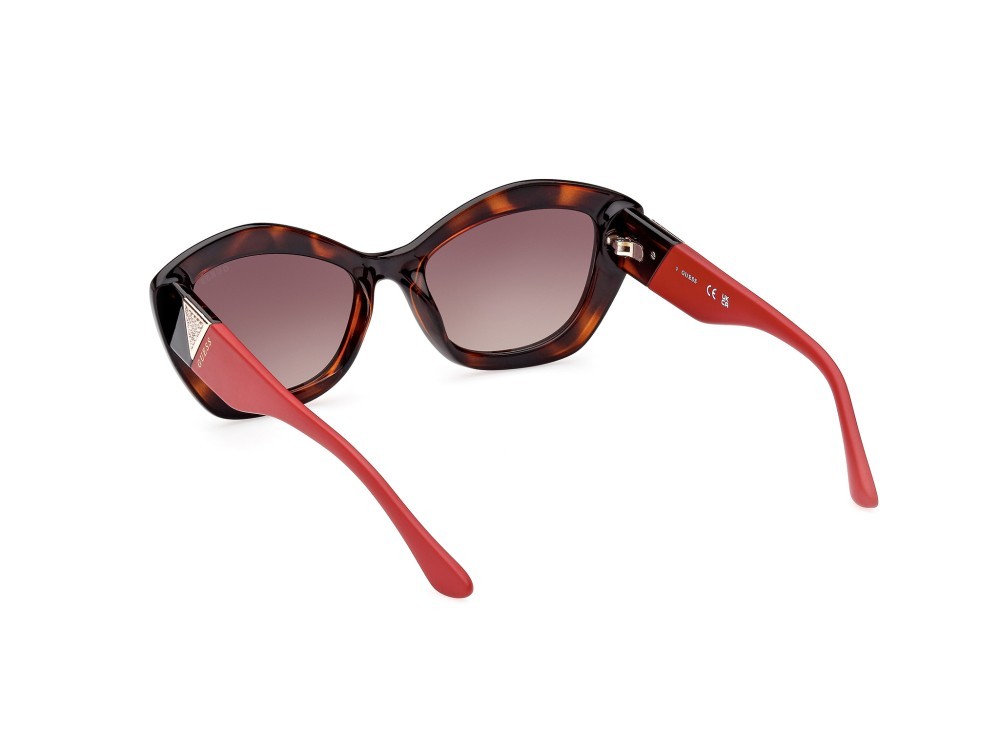 Occhiali da sole Guess GU7868 (52F) colore avana scura forma cat eye lenti marrone grad.