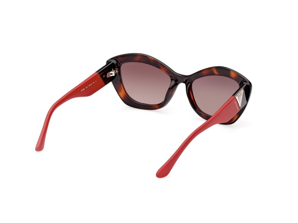 Occhiali da sole Guess GU7868 (52F) colore avana scura forma cat eye lenti marrone grad.
