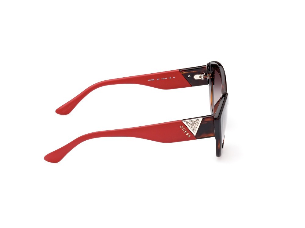 Occhiali da sole Guess GU7868 (52F) colore avana scura forma cat eye lenti marrone grad.