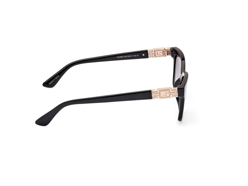 Occhiali da sole Guess GU7869 (01B) colore nero lucido forma rettangolare lenti fumo grad.