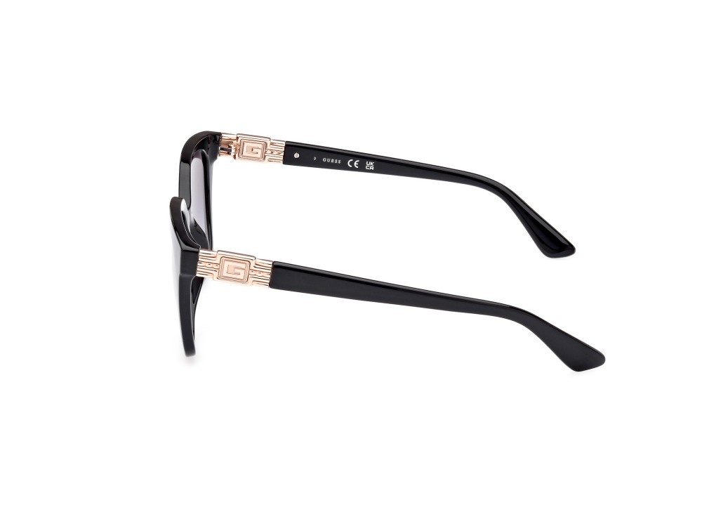 Occhiali da sole Guess GU7870 (01B) colore nero lucido forma quadrato lenti fumo grad.