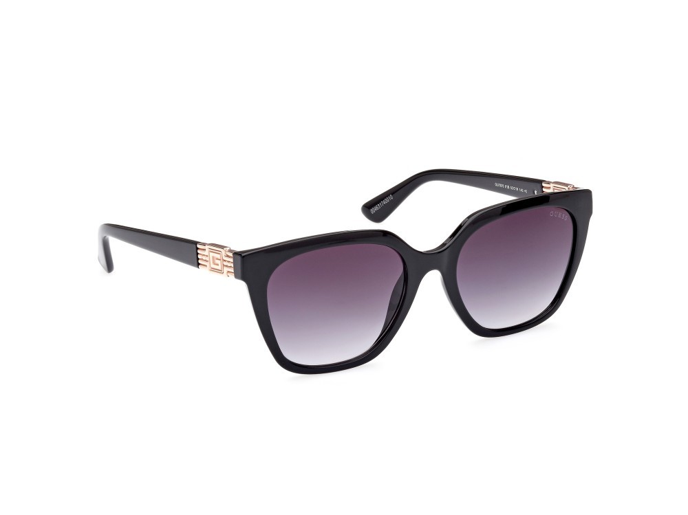 Occhiali da sole Guess GU7870 (01B) colore nero lucido forma quadrato lenti fumo grad.