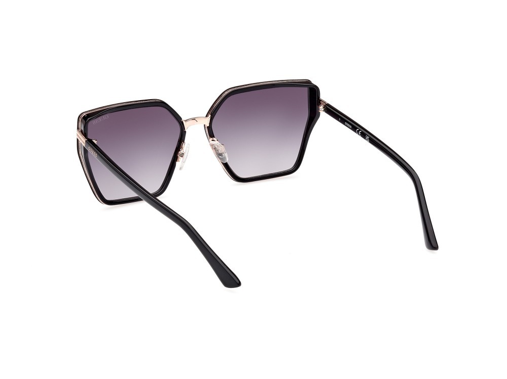 Occhiali da sole Guess GU7871 (01B) colore nero lucido forma farfalla lenti fumo grad.