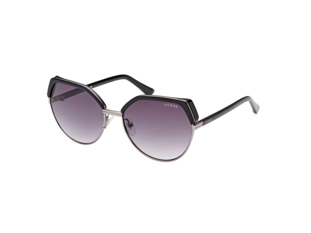 Sonnenbrillen Guess GU7872 (01B) farbe nero lucido form geometrisch gläser fumo grad.