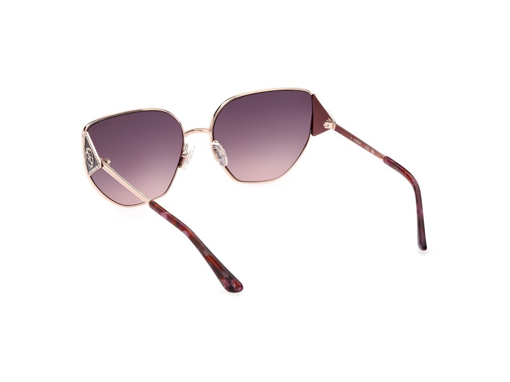 Sonnenbrillen Guess GU7875 (28B) farbe oro rosè lucido form geometrisch gläser fumo grad.