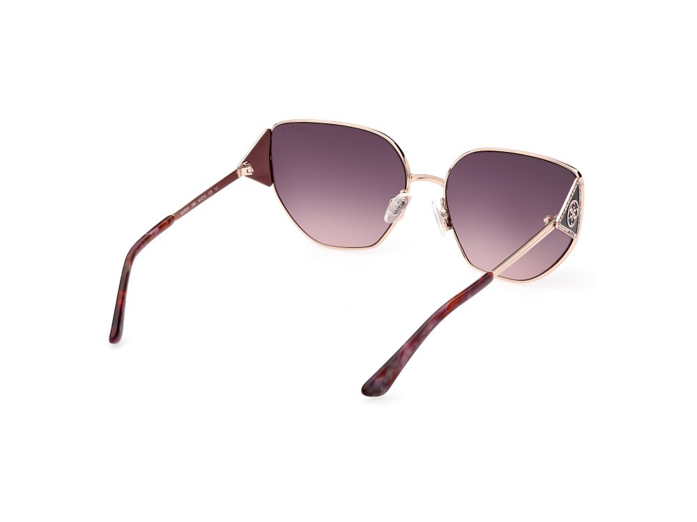 Sonnenbrillen Guess GU7875 (28B) farbe oro rosè lucido form geometrisch gläser fumo grad.