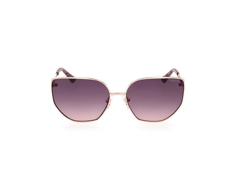 Sonnenbrillen Guess GU7875 (28B) farbe oro rosè lucido form geometrisch gläser fumo grad.
