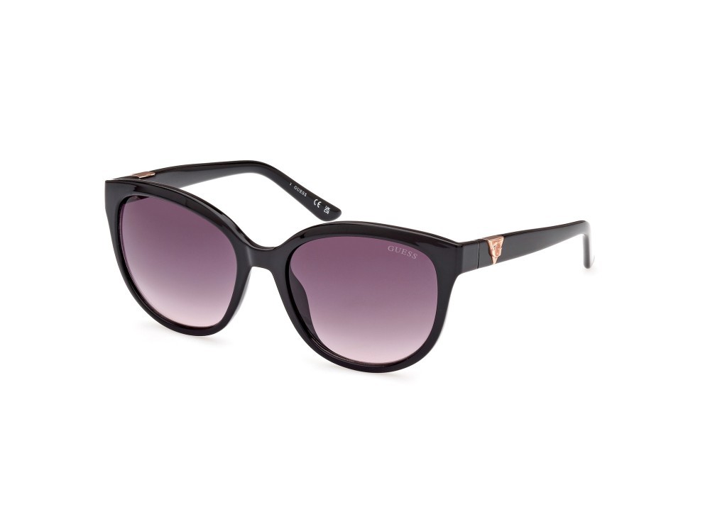 Occhiali da sole Guess GU7877 (01B) colore nero lucido forma rotondo lenti fumo grad.