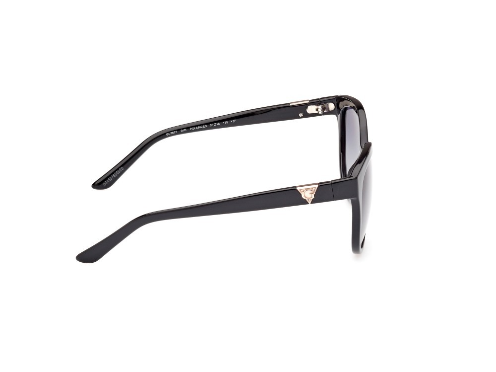 Occhiali da sole Guess GU7877 (01D) colore nero lucido forma rotondo lenti fumo polar.