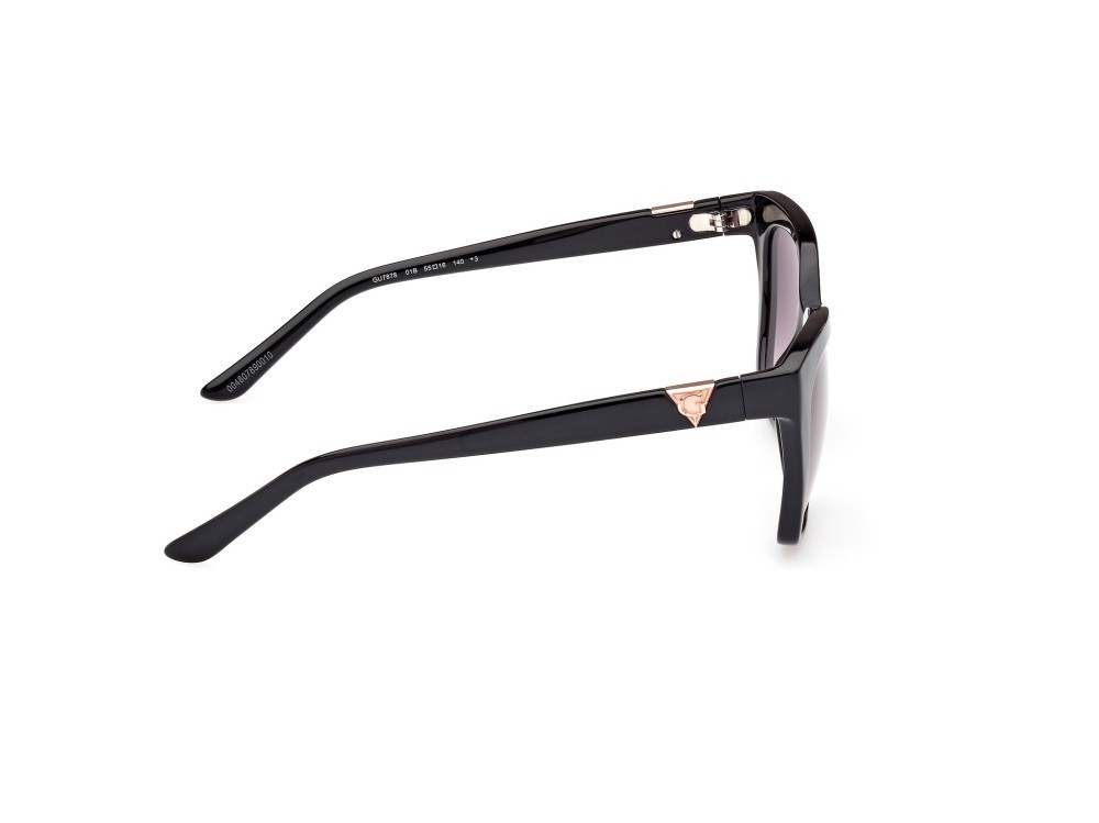 Occhiali da sole Guess GU7878 (01B) colore nero lucido forma quadrato lenti fumo grad.