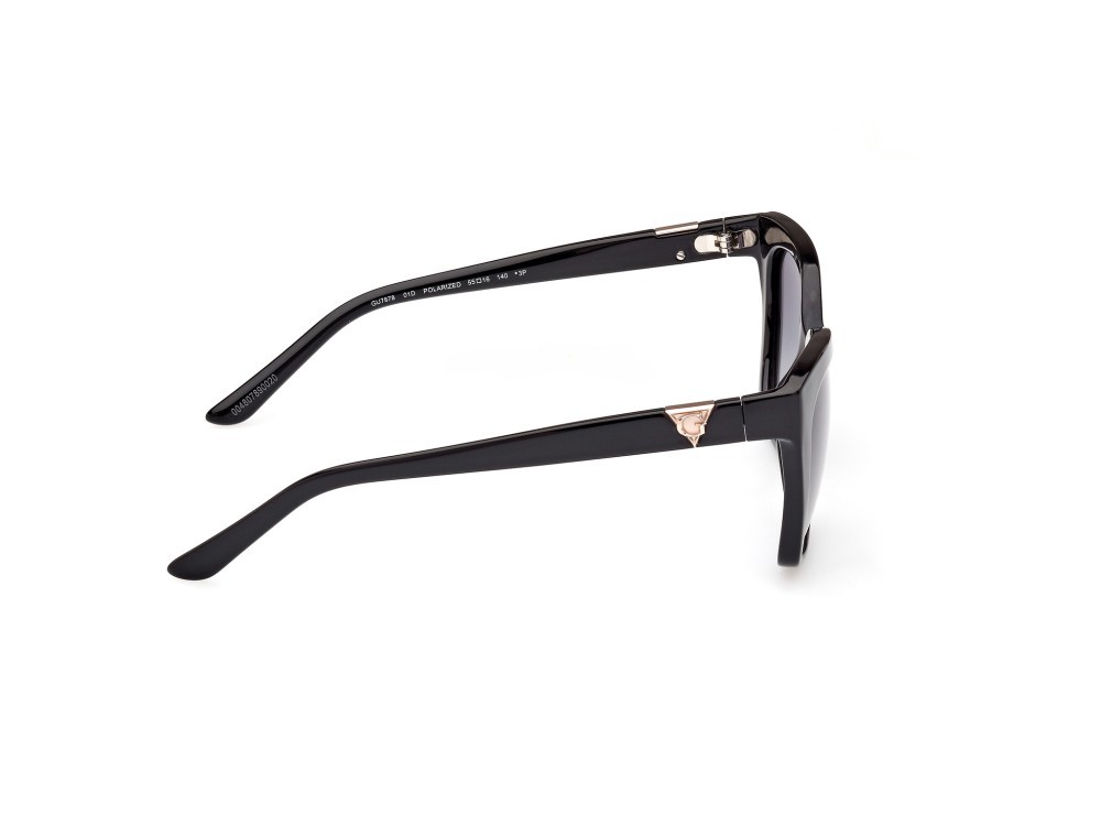 Occhiali da sole Guess GU7878 (01D) colore nero lucido forma quadrato lenti fumo polar.
