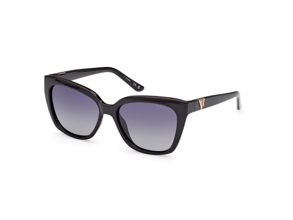 Occhiali da sole Guess GU7878 (01D) colore nero lucido forma quadrato lenti fumo polar.