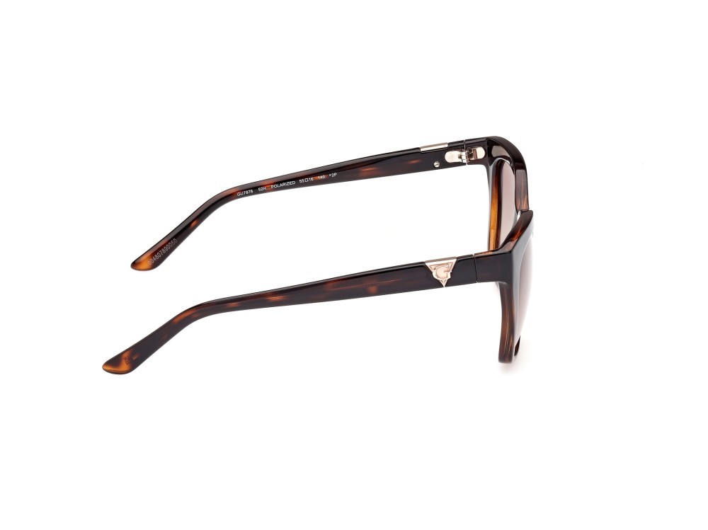Occhiali da sole Guess GU7878 (52H) colore avana scura forma quadrato lenti marrone polar.