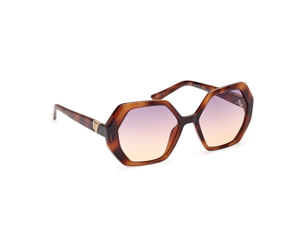 Occhiali da sole Guess GU7879 (53Z) colore avana bionda forma geometrico lenti specchiato