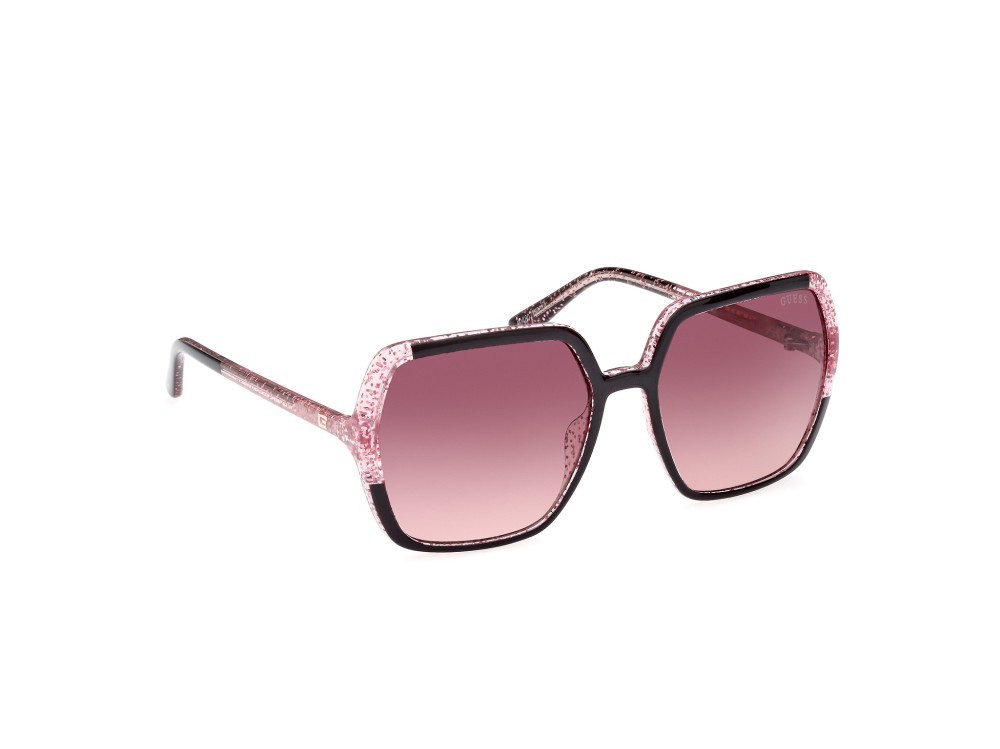 Occhiali da sole Guess GU7883 (01T) colore nero lucido forma quadrato lenti bordeaux grad.