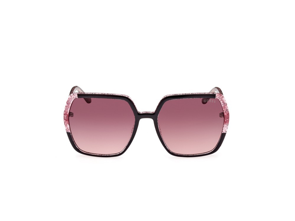 Occhiali da sole Guess GU7883 (01T) colore nero lucido forma quadrato lenti bordeaux grad.