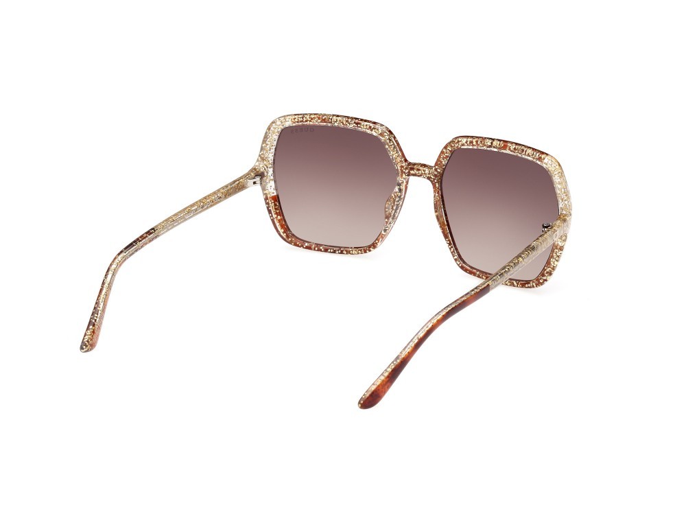 Occhiali da sole Guess GU7883 (52F) colore avana scura forma quadrato lenti marrone grad.