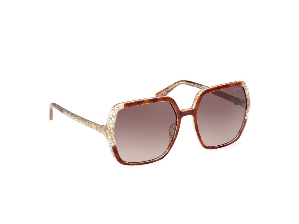 Occhiali da sole Guess GU7883 (52F) colore avana scura forma quadrato lenti marrone grad.
