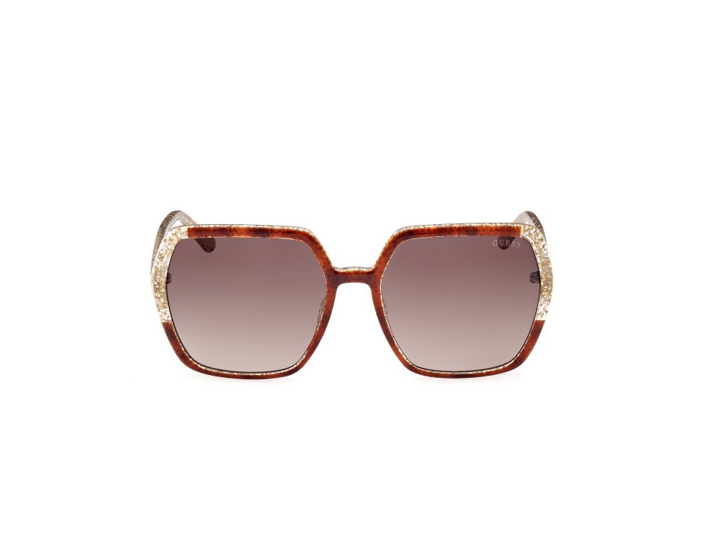 Occhiali da sole Guess GU7883 (52F) colore avana scura forma quadrato lenti marrone grad.