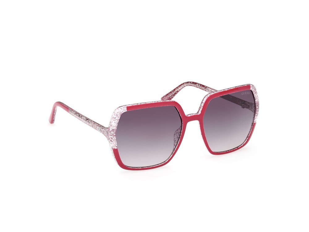 Occhiali da sole Guess GU7883 (75B) colore fucsia lucido forma quadrato lenti fumo grad.