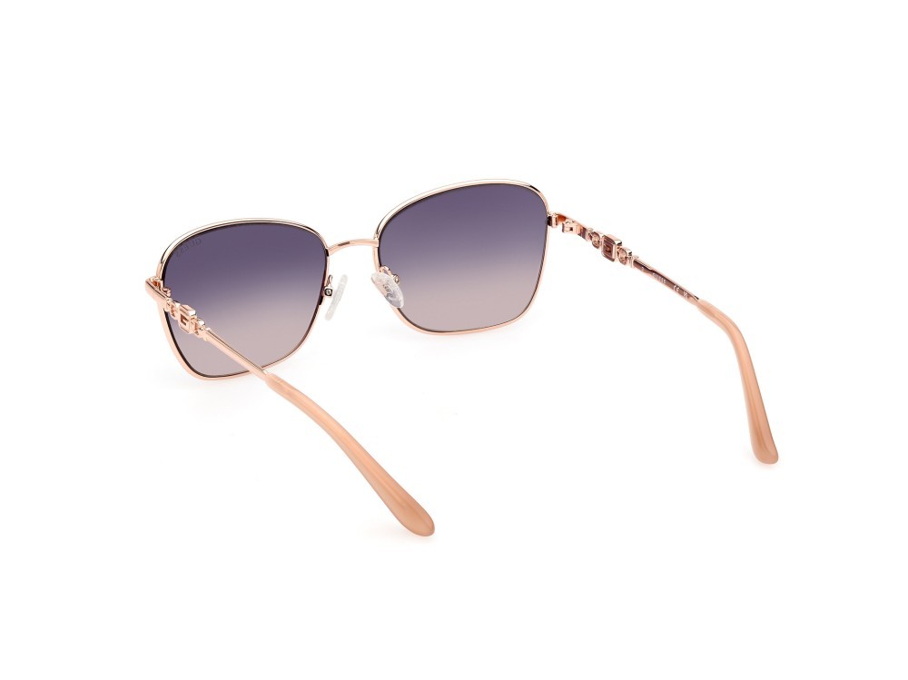 Occhiali da sole Guess GU7884 (28W) colore oro rosè lucido forma farfalla lenti blu grad.