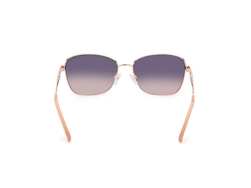 Occhiali da sole Guess GU7884 (28W) colore oro rosè lucido forma farfalla lenti blu grad.
