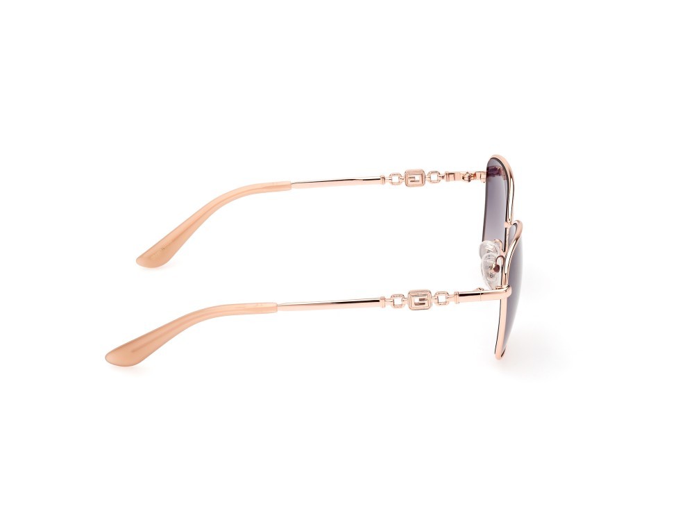 Occhiali da sole Guess GU7884 (28W) colore oro rosè lucido forma farfalla lenti blu grad.