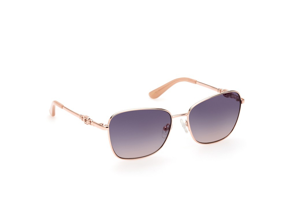 Occhiali da sole Guess GU7884 (28W) colore oro rosè lucido forma farfalla lenti blu grad.