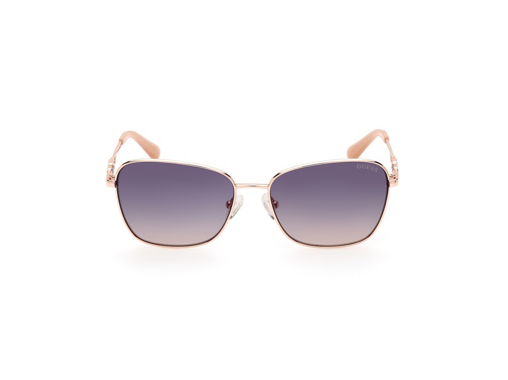 Occhiali da sole Guess GU7884 (28W) colore oro rosè lucido forma farfalla lenti blu grad.