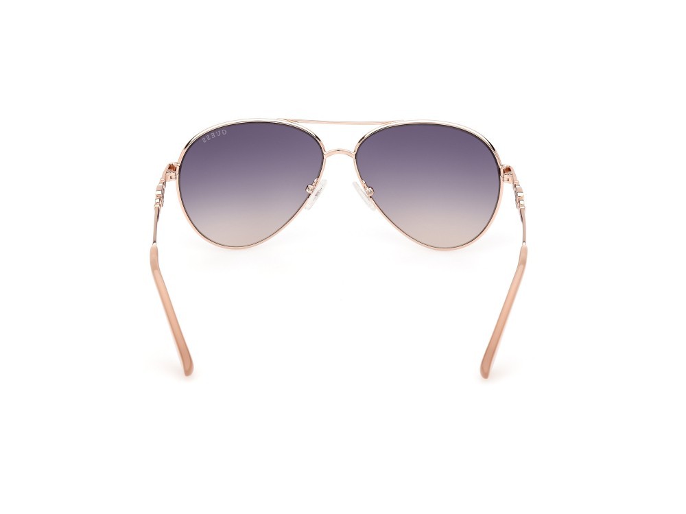 Occhiali da sole Guess GU7885-H (28W) colore oro rosè lucido forma aviator lenti blu grad.