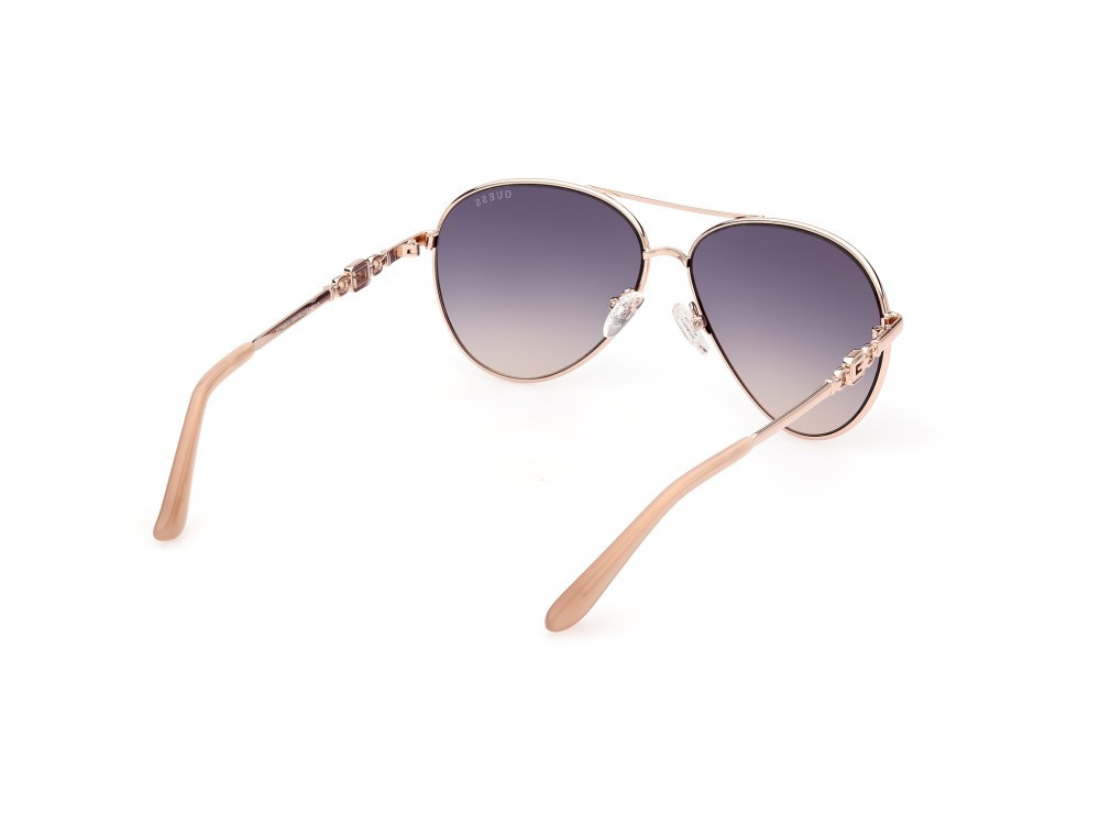 Occhiali da sole Guess GU7885-H (28W) colore oro rosè lucido forma aviator lenti blu grad.