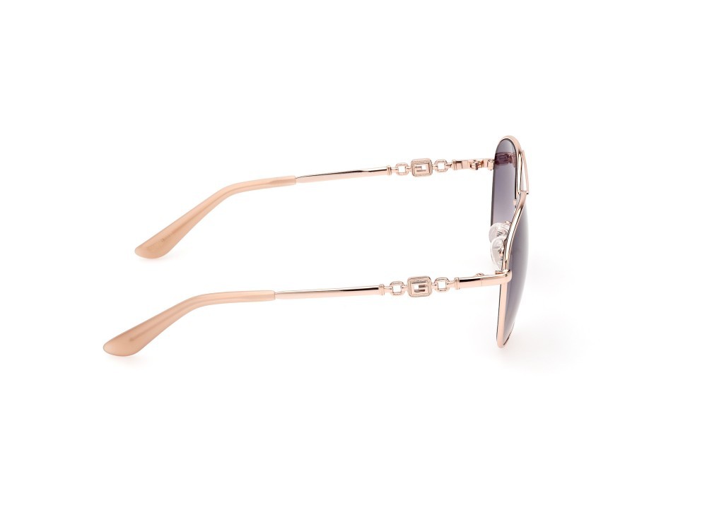 Occhiali da sole Guess GU7885-H (28W) colore oro rosè lucido forma aviator lenti blu grad.