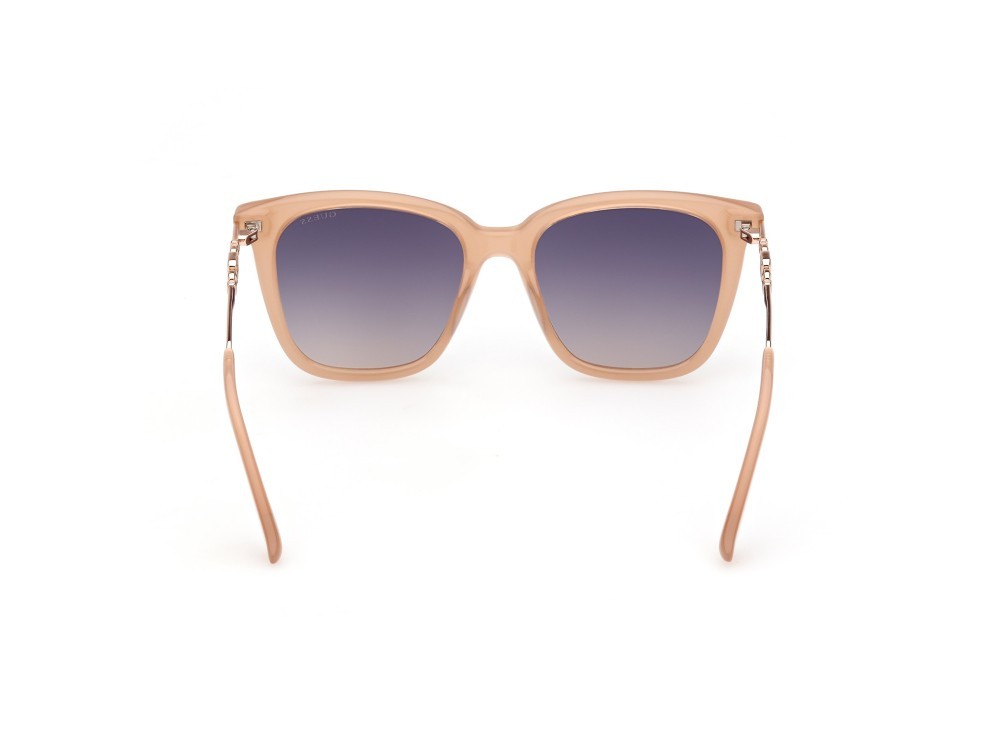 Occhiali da sole Guess GU7886 (57B) colore beige lucido forma quadrato lenti fumo grad.