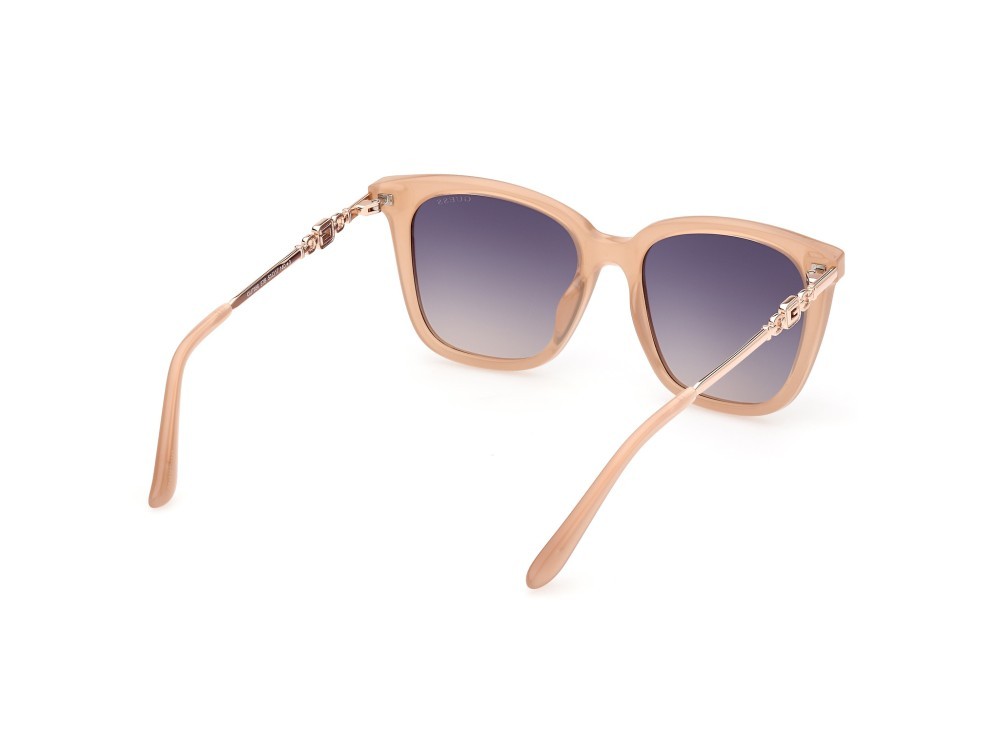Occhiali da sole Guess GU7886 (57B) colore beige lucido forma quadrato lenti fumo grad.